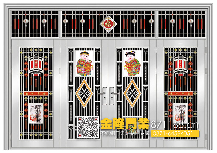 云南昆明不銹鋼套裝門(mén)廠(chǎng)家 云南昆明不繡鋼門(mén) 四開(kāi)門(mén) 農(nóng)村大門(mén) 不銹鋼六開(kāi)門(mén)不銹鋼樓宇對(duì)講門(mén) 福州